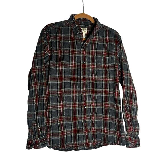 L.L.Bean Traditional Fit Long Sleeve Button Up Flannel Shirt Size Mens Medium - Picture 1 of 4